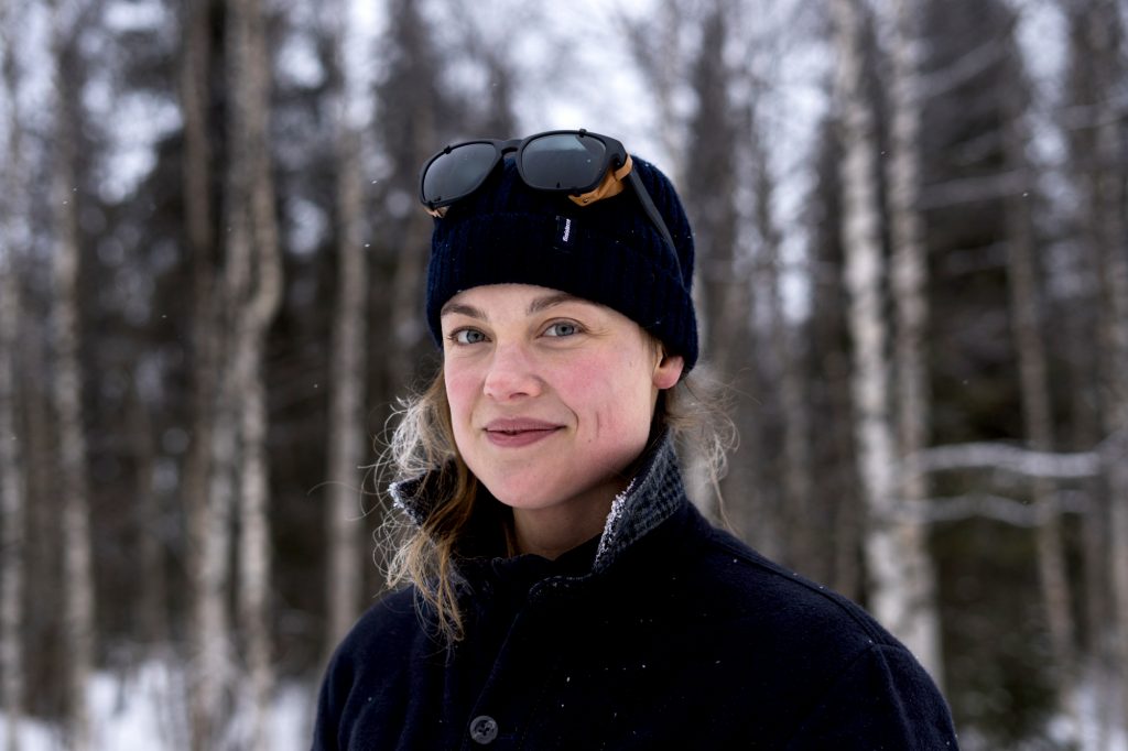 Photographer Liz Seabrook pictured in Finland's Arctic Circle