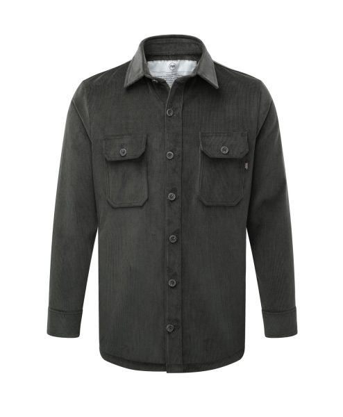 Men's corduroy work shirt in slate grey