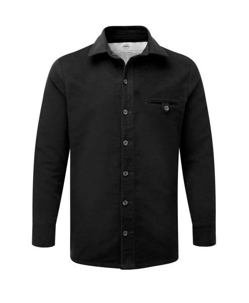McNair Men's PlasmaDry Moleskin Beck shirt in black