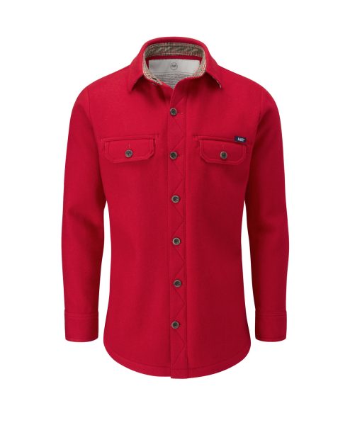 McNair merino Ridge Shirt in Chilli red