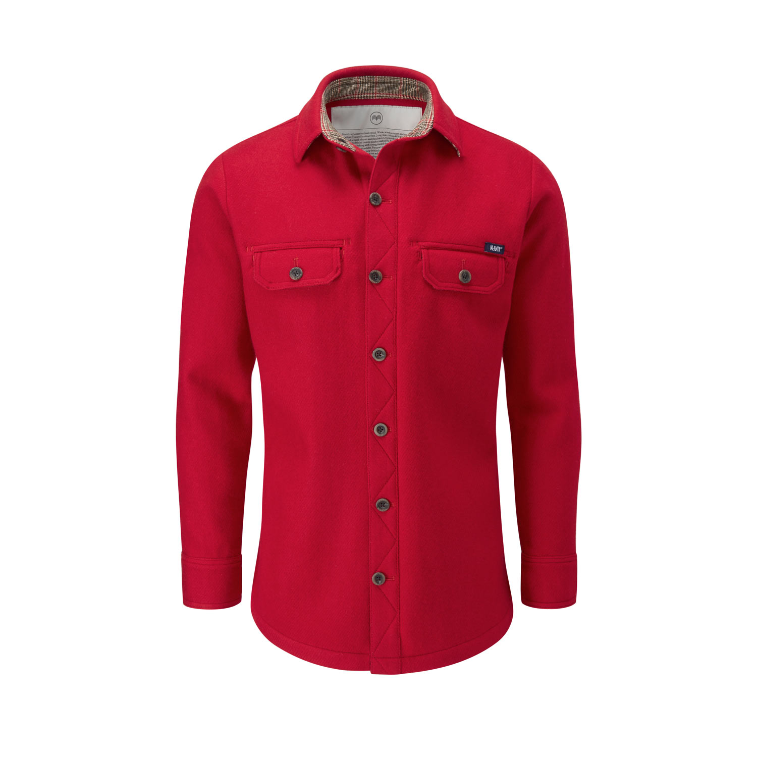 McNair merino Ridge Shirt in Chilli red