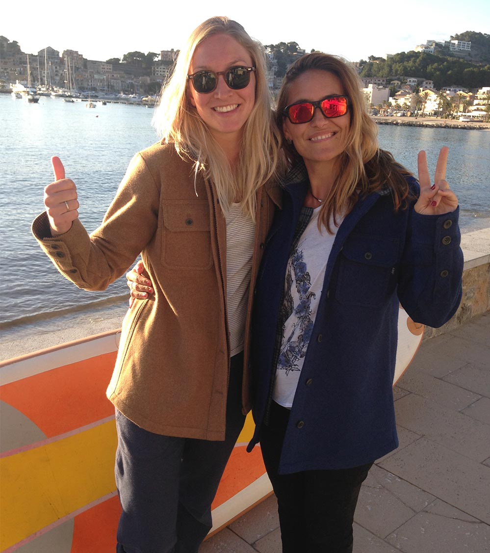 Cat Friend and Valerie Bisbal in their McNair merino shirts