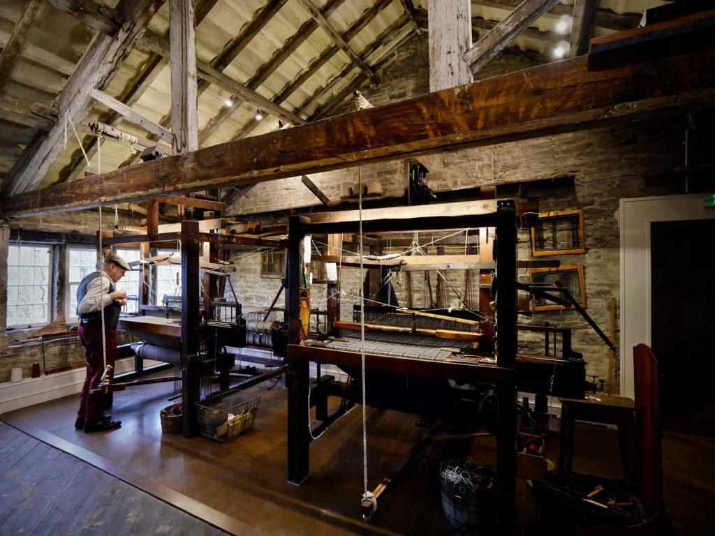 Traditional weaving at the Colne Valley Museum