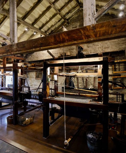 Traditional weaving at the Colne Valley Museum