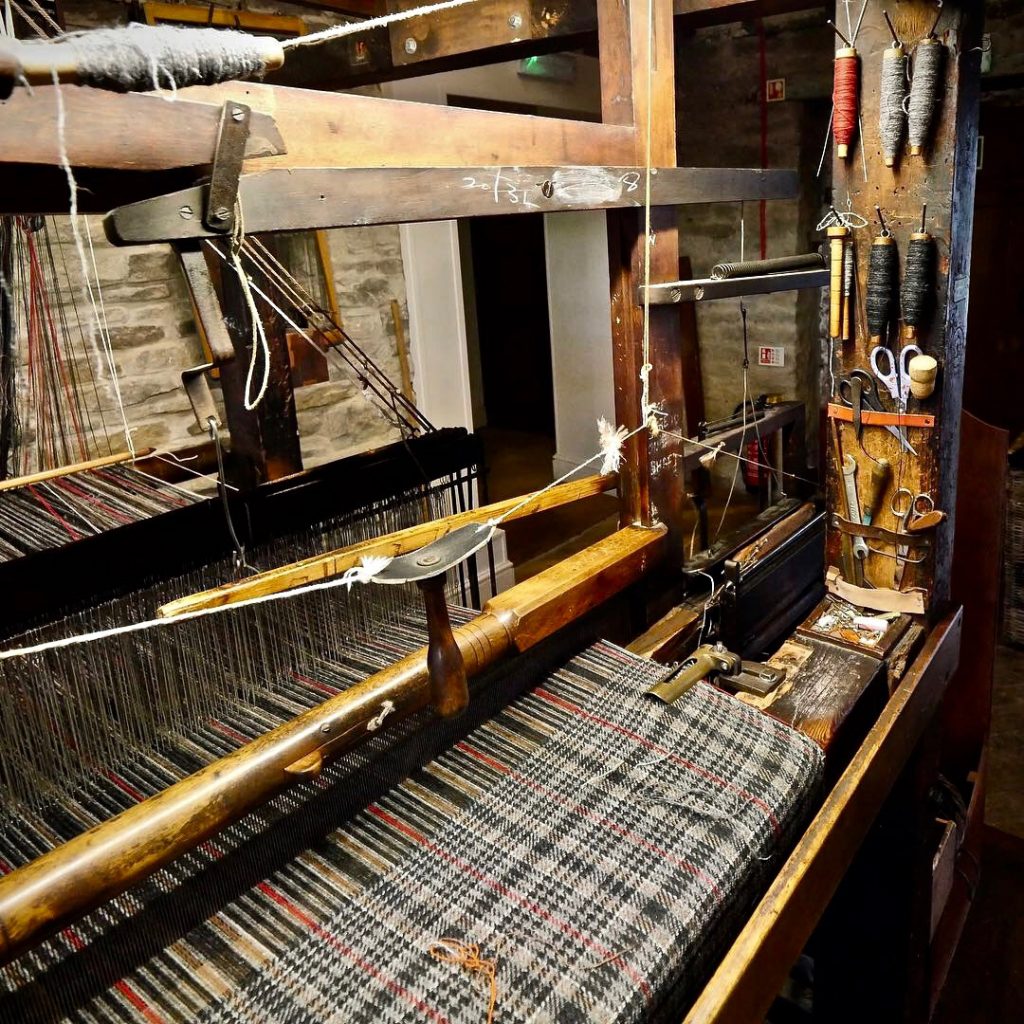 Fabric being woven at the Colne Valley Museum