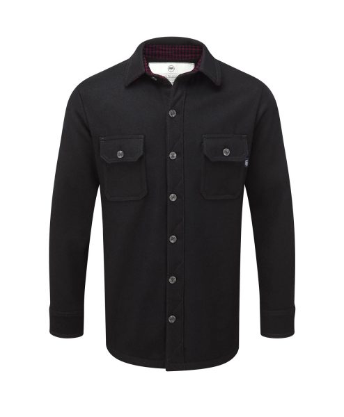 McNair men's merino shirt - special edition in black with Colne Valley trim