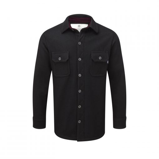 McNair men's merino shirt - special edition in black with Colne Valley trim