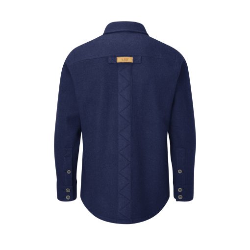 McNair Men's merino Ridge Shirt in Slawit Blue (Back)