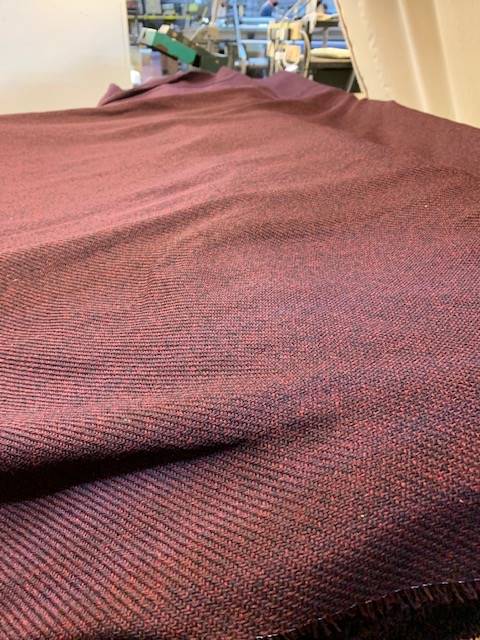 Weaving our Australian red merino wool