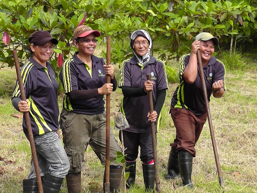 Hutan’s reforestation team is comprised of 10 local women from the village of Sukau