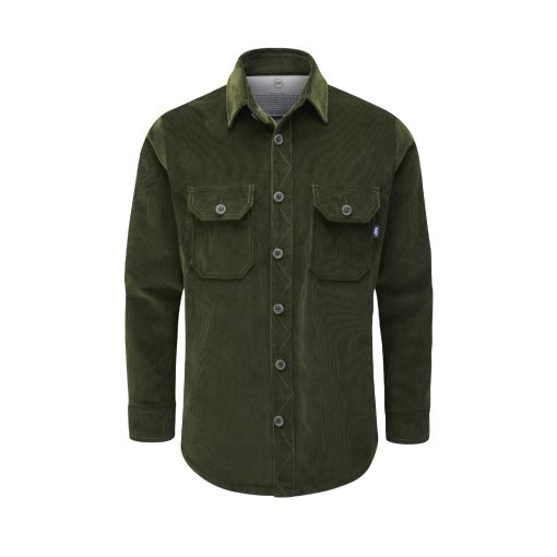 McNair men's corduroy Work Shirt in Forest Green