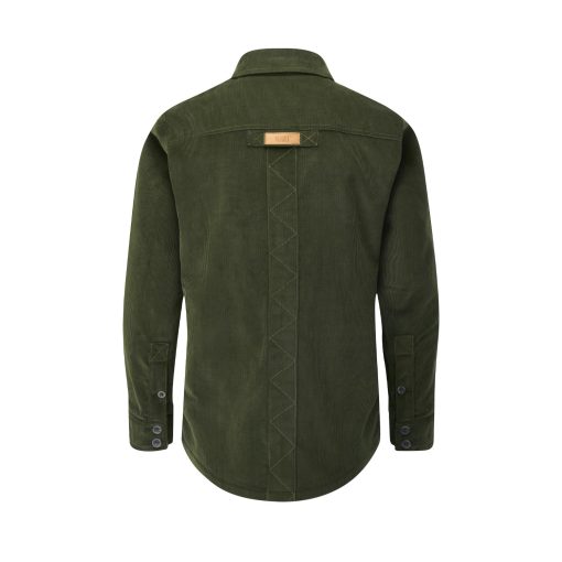 McNair men's corduroy Work Shirt in Forest Green (Back)
