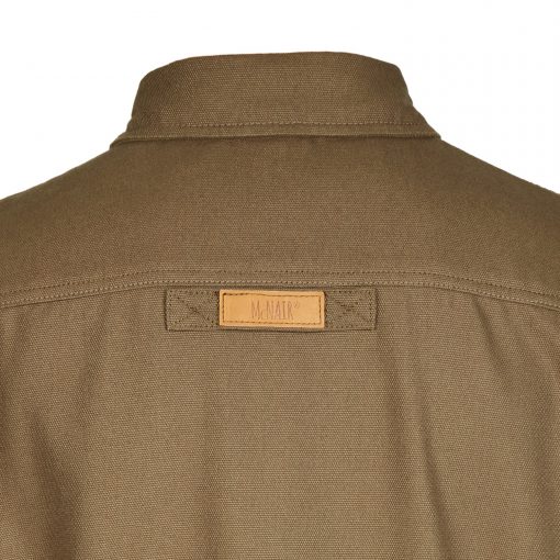McNair PlasmaDry Canvas Work Shirt in bronzed olive (back)