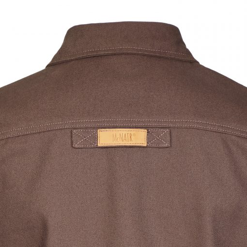 McNair PlasmaDry Canvas Work Shirt in earth brown (back)