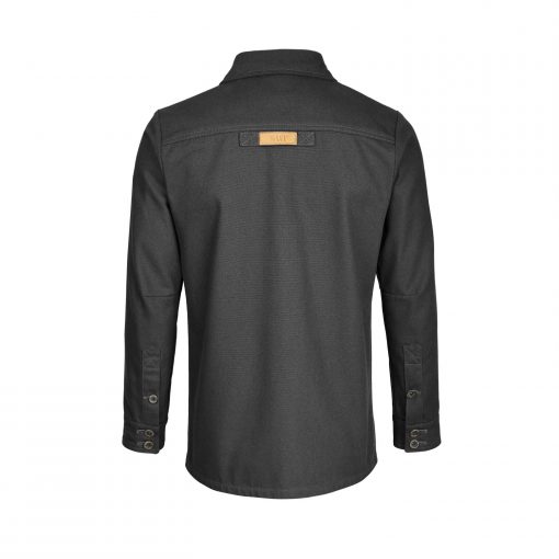 McNair men's PlasmaDry Canvas Work Shirt in black (back)