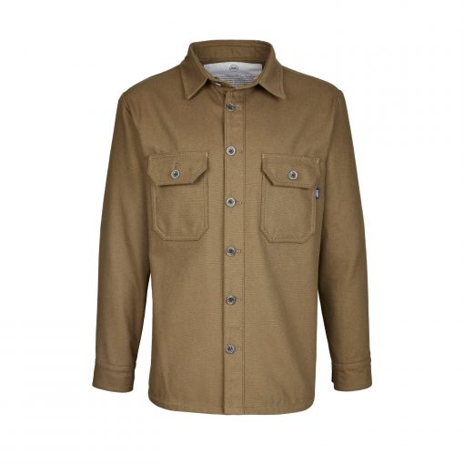 McNair men's PlasmaDry Canvas Work Shirt in bronzed olive