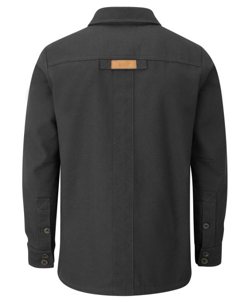 McNair men's PlasmaDry cotton canvas Work Jacket in black (back)