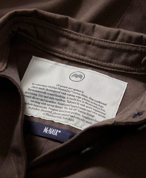 McNair men's PlasmaDry cotton canvas Work Jacket (collar detail)