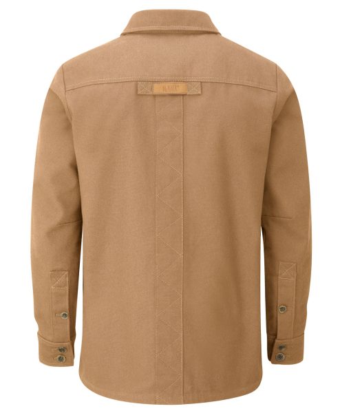 McNair men's PlasmaDry cotton canvas Work Jacket in Sand (back)