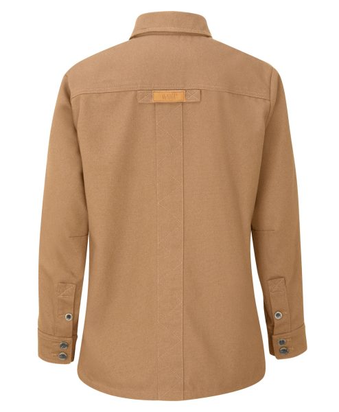 McNair women's PlasmaDry cotton canvas Work Jacket in Sand (back)
