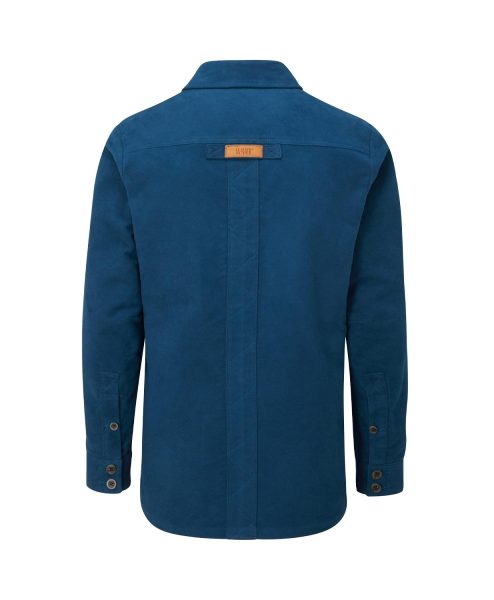 McNair men's PlasmaDry moleskin Ravine shirt in Ultramarine Blue (back)