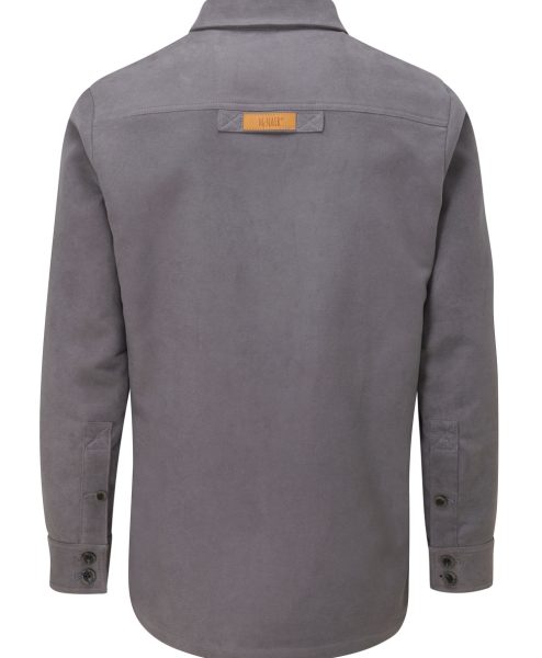 McNair men's PlasmaDry moleskin Force shirt in Smoke Grey (back)