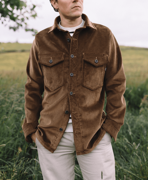 Plains Corduroy Shirt in Bark